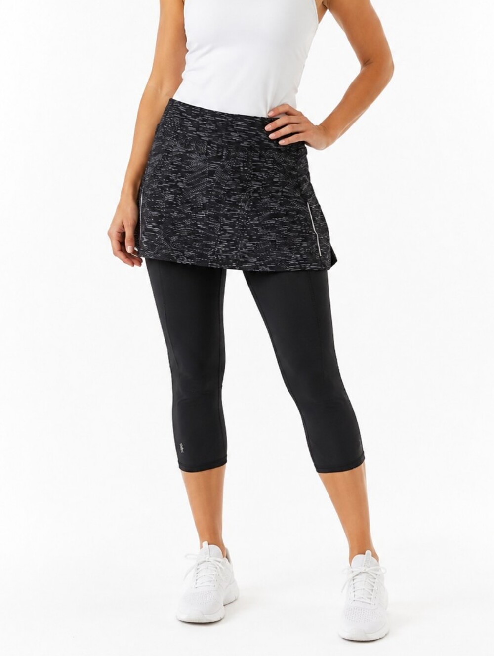 Athleta Contender 2 in 1 Skirted Skort Capri Small